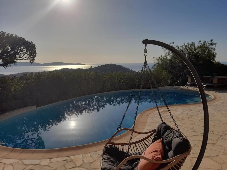 4-Star Private Villa With Heated Pool And Panoramic Sea View At Gulf De Saint Tropez Cavalaire-sur-Mer Exterior photo